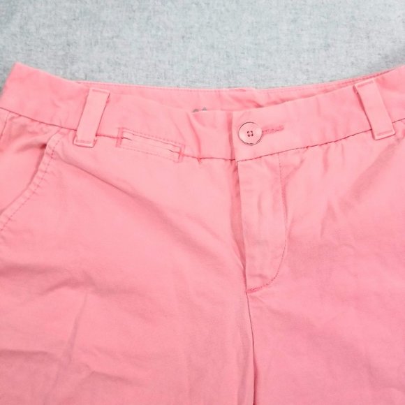 Khakis by Gap Boyfriend Roll-Up Shorts Size 00 Blazing Neon Pink - Picture 4 of 13
